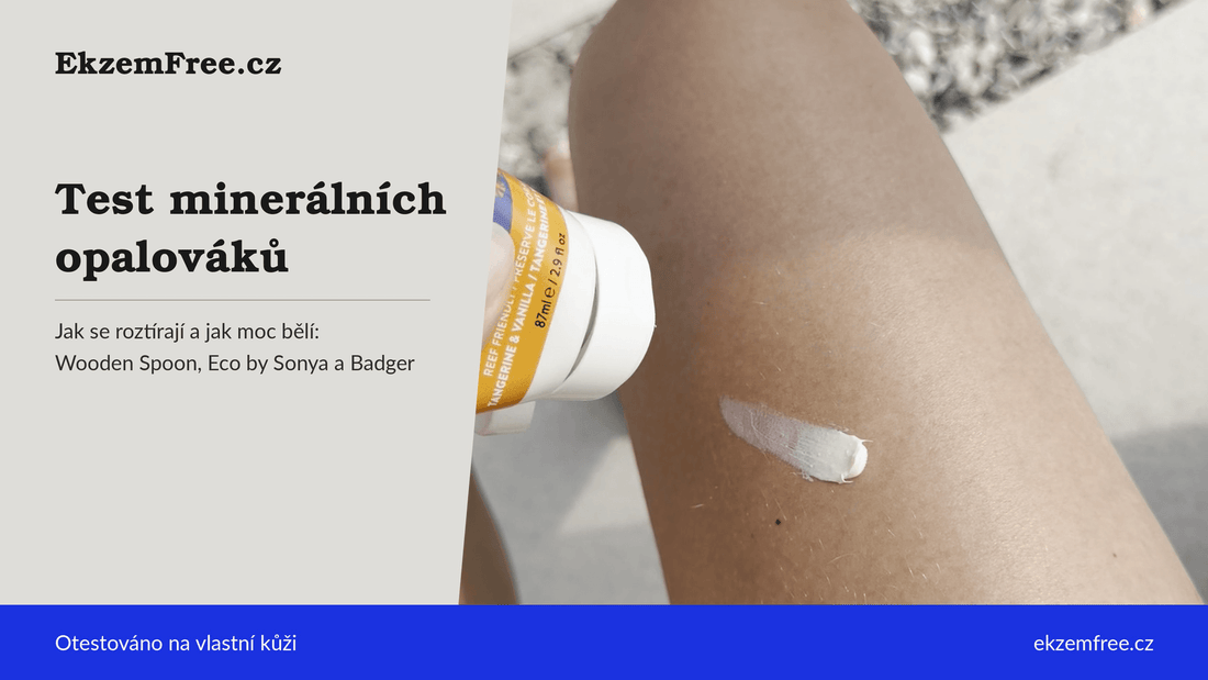 Test minerálních opalováků — bílá stopa na kůži