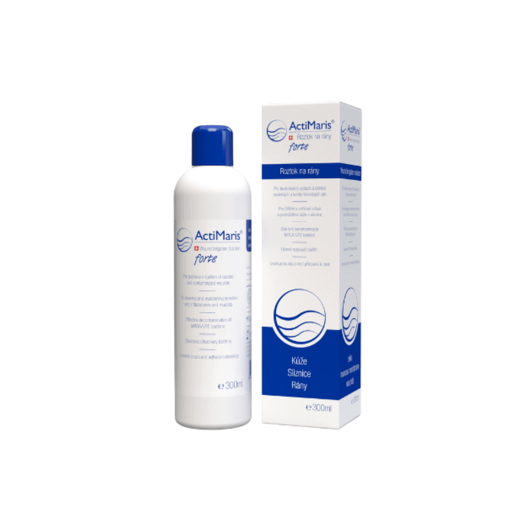 ActiMaris Forte roztok 300 ml pro šetrné čištění a zvlhčení pleti, obohacen o aktivní kyslík a mořskou sůl.